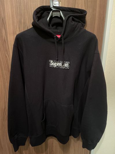 Supreme Bandana Box Logo Hooded Sweatshirt "Black"