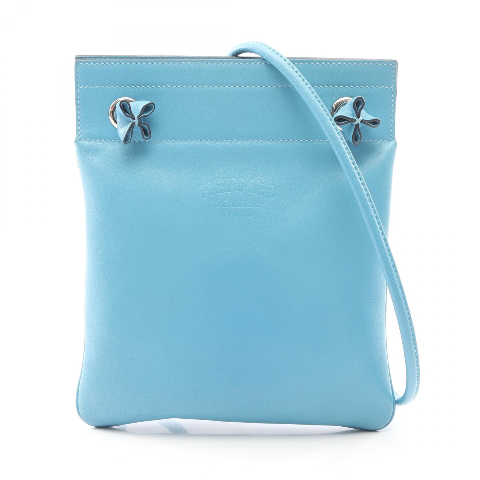 エルメス HERMES アリーヌ ミニ ショルダーバッグ バッグ レザー ヴォースイフト ヴォースイフト D刻印(2019年製造) レディース ブルー系 ブルーデュノール 【中古】