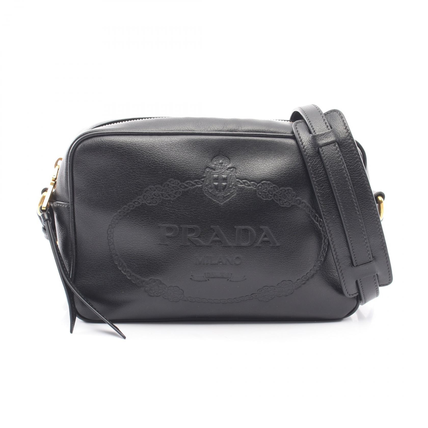 プラダ PRADA ショルダーバッグ バッグ レザー レディース ブラック系 1BH089 【中古】