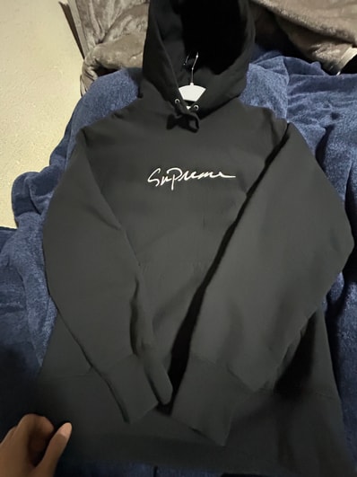 Supreme Classic Script Hooded Sweatshirt "Black"