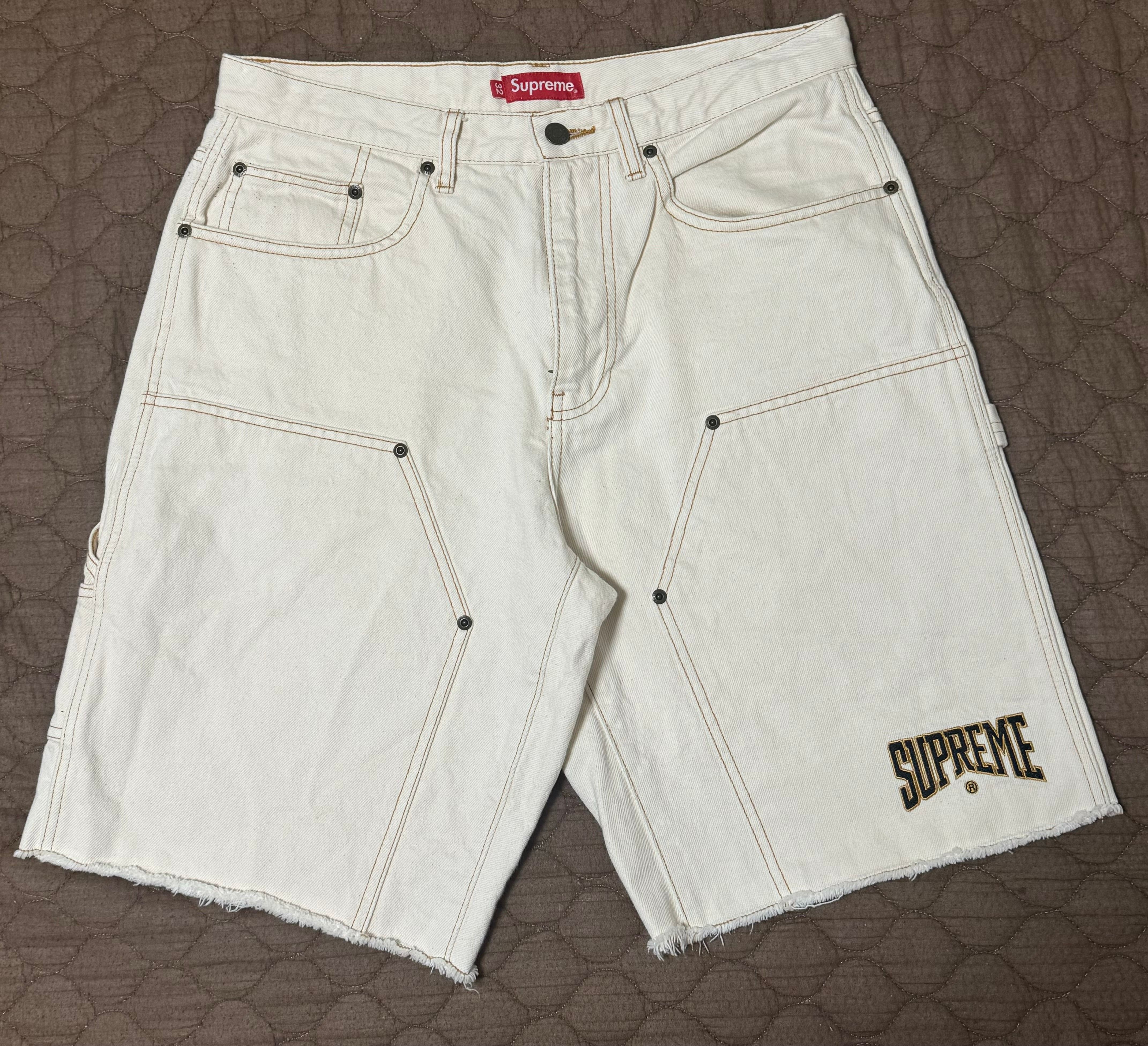 Supreme Cutoff Double Knee Denim Painter Short "Natural"