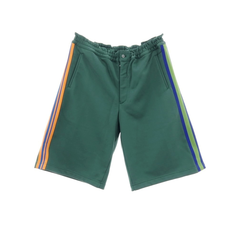 【中古】コムデギャルソン オムドゥ COMME des GARCONS HOMME DEUX 2025年春夏 ポリエステルコットン ジャージ ショートパンツ グリーン【サイズL】【メンズ】