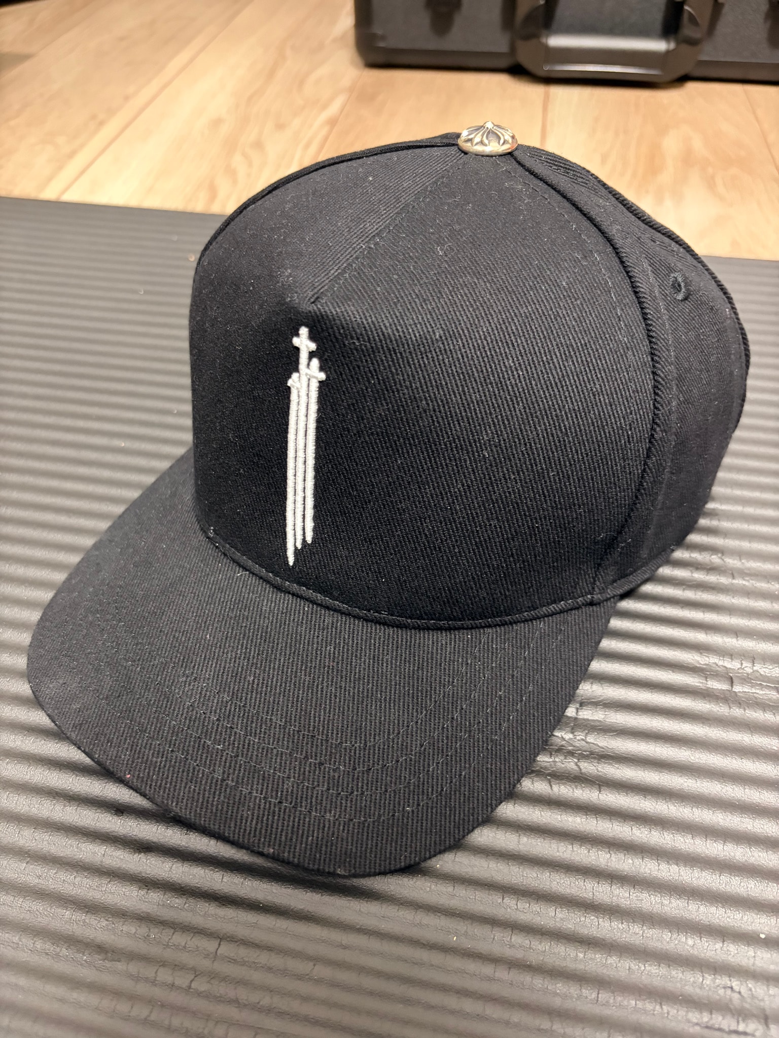 Chrome Hearts Baseball Cap RS 3 Cross "Black/White"