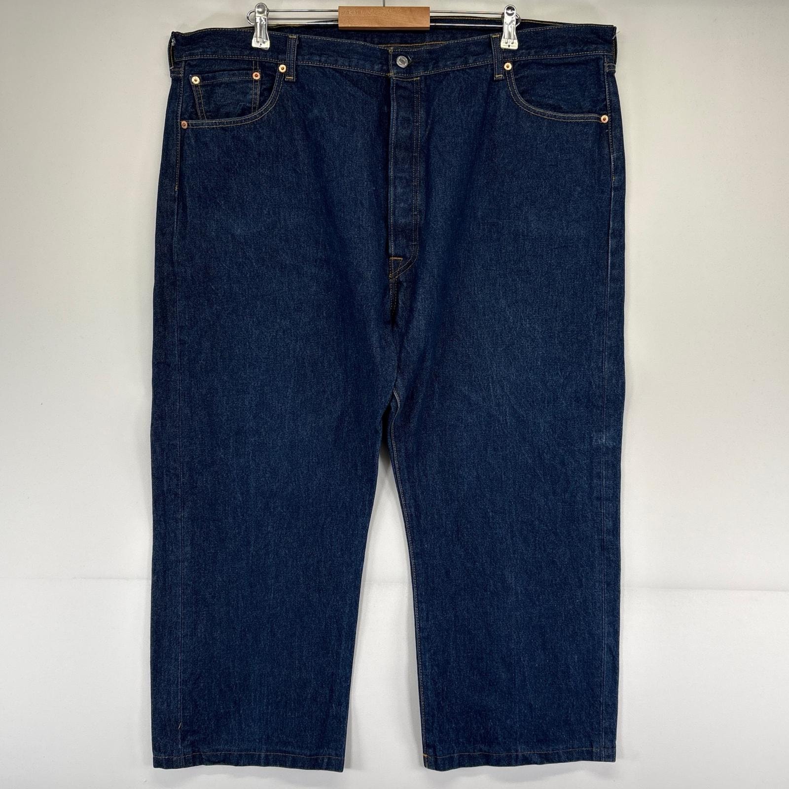 古着 リーバイス Levi's デニム パンツ Gパン 501 ストレート 大きいサイズ ボタンフライ ジーパン W48×L32  ブルー系 メンズ