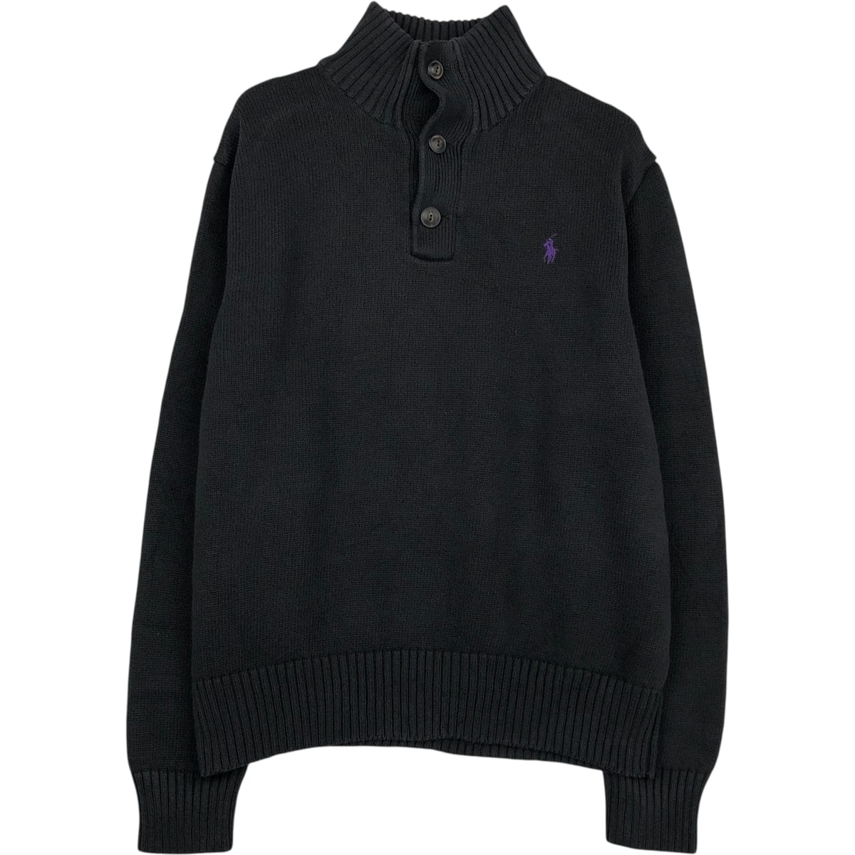 古着 ラルフローレン Ralph Lauren POLO RALPH LAUREN コットンニットハーフボタンセーター レディースM相当/eaa617784