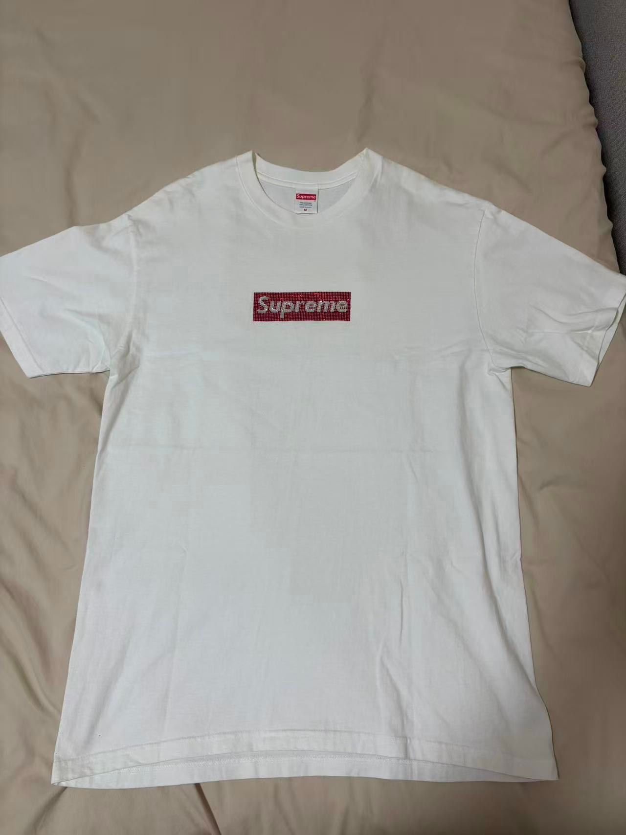 Supreme / Swarovski® Box Logo Tee "White"