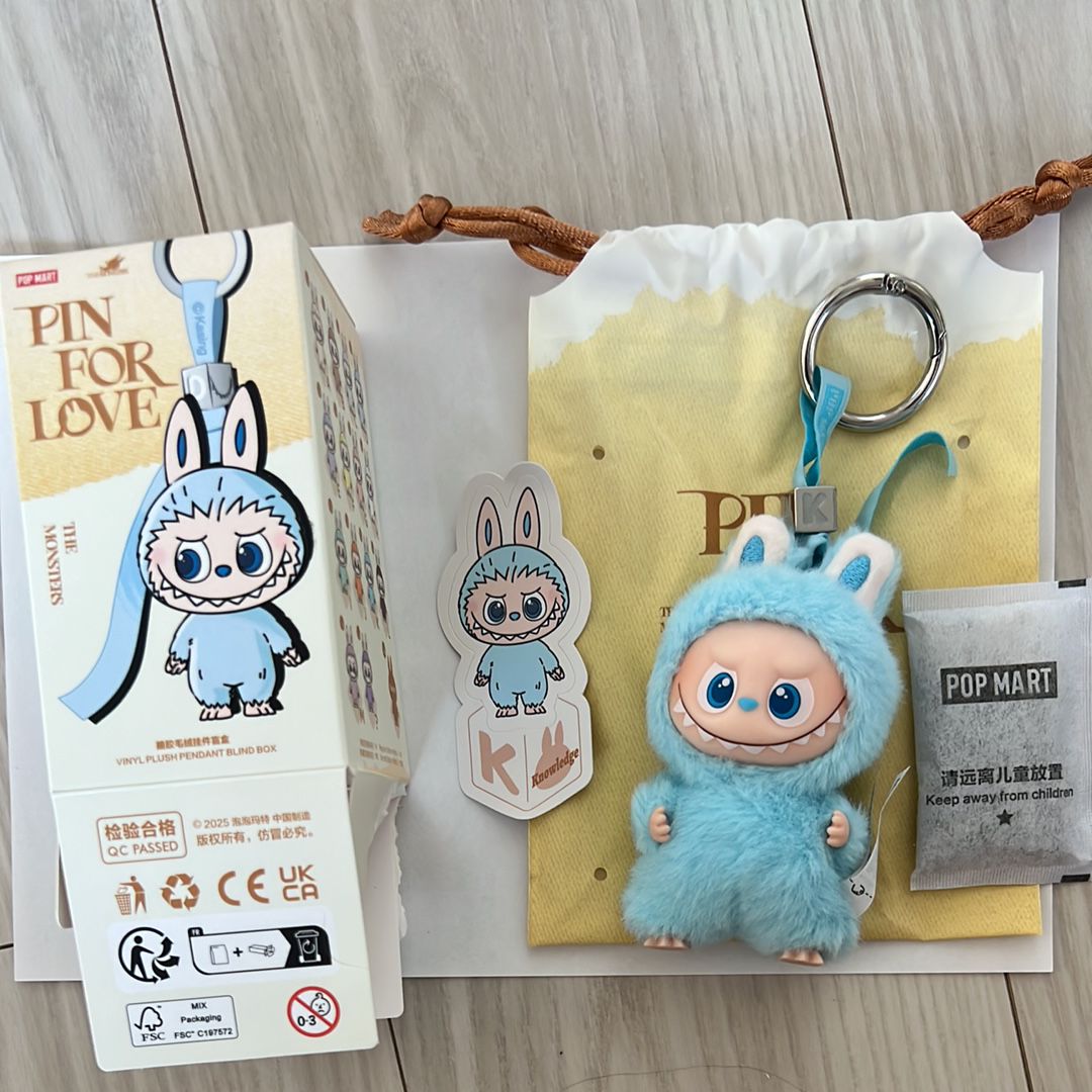 POP MART THE MONSTERS (LABUBU) Pin for Love Series-Vinyl Plush Pendant (A-M) K