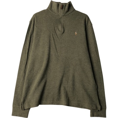 古着 ラルフローレン Ralph Lauren POLO RALPH LAUREN ESTATE RIB リブ編み ハーフジップスウェットシャツ トレーナー メンズL相当/eaa647549
