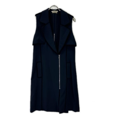 フォクシーニューヨーク 34348 ネイビー CREPE GILET ロングジレ F