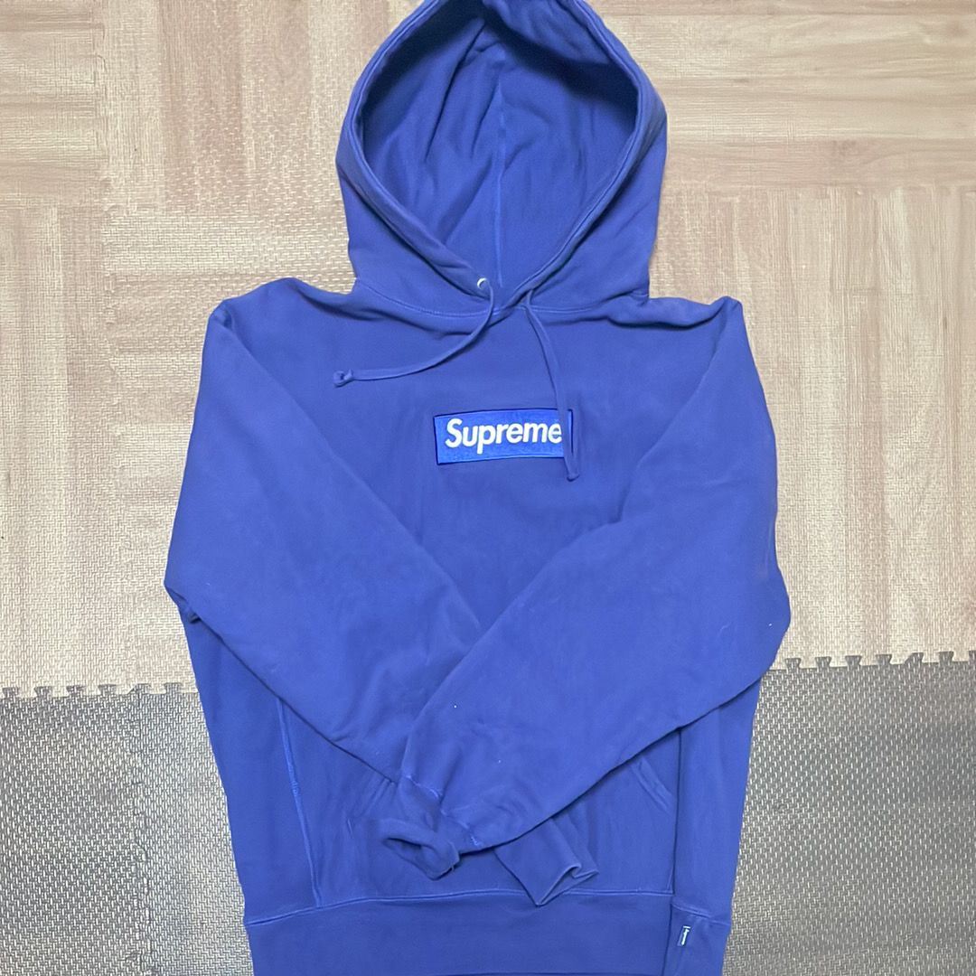 Supreme Box Logo Hooded Sweatshirt "Washed Navy" (21FW)