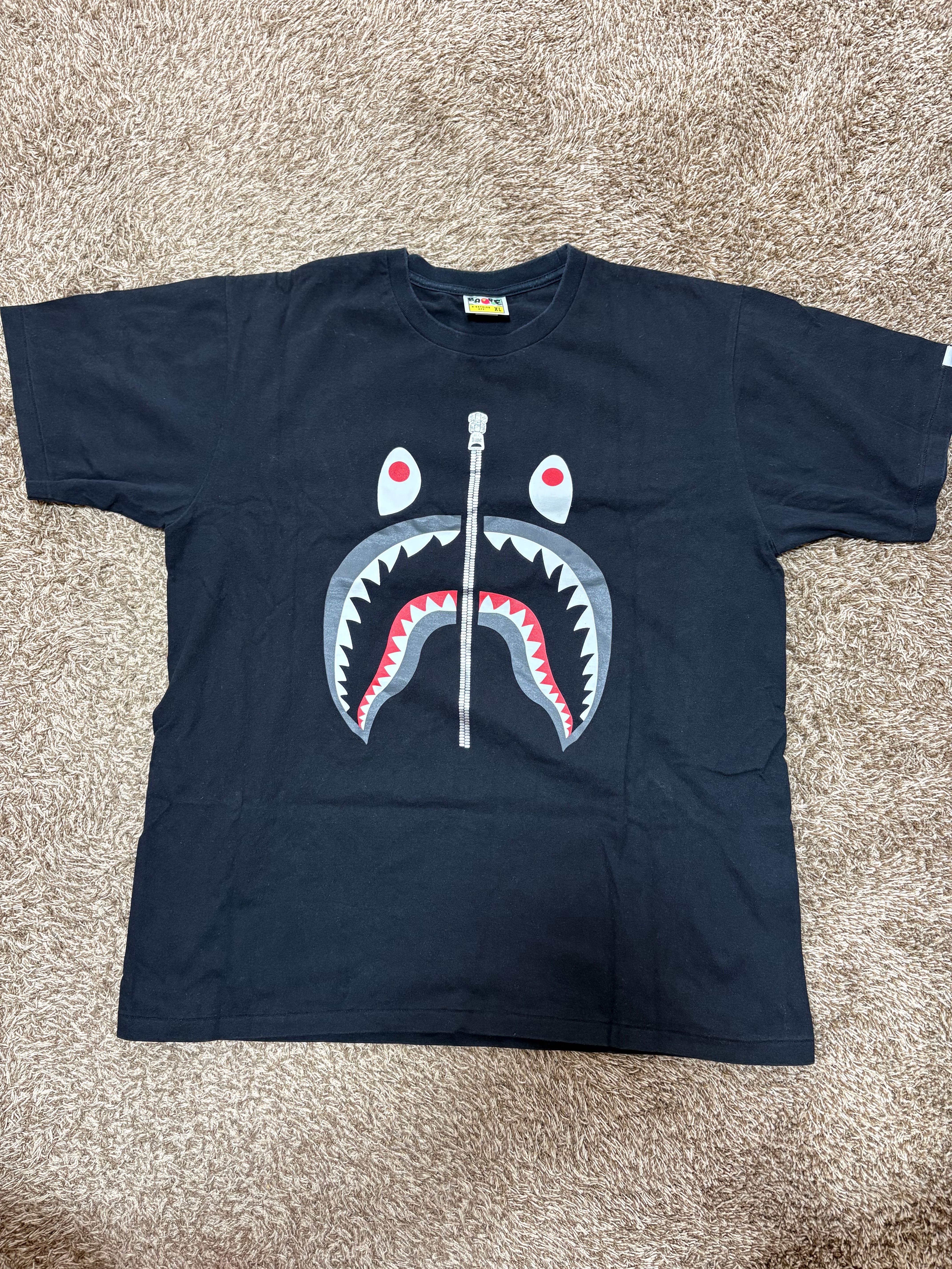 A BATHING APE エイプ シャーク Tシャツ ブラック XL