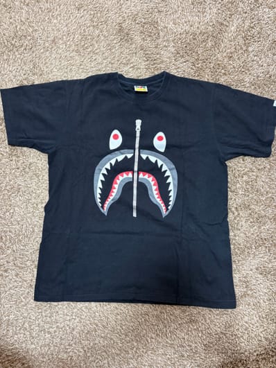 A BATHING APE エイプ シャーク Tシャツ ブラック XL
