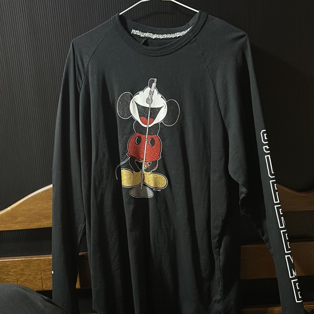 Supreme x Number (N)ine x Mickey Mouse Raglan L/S Top "Black"
