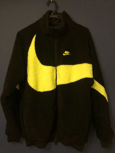 Nike Big Swoosh Reversible Boa Jacket"Black Neon"