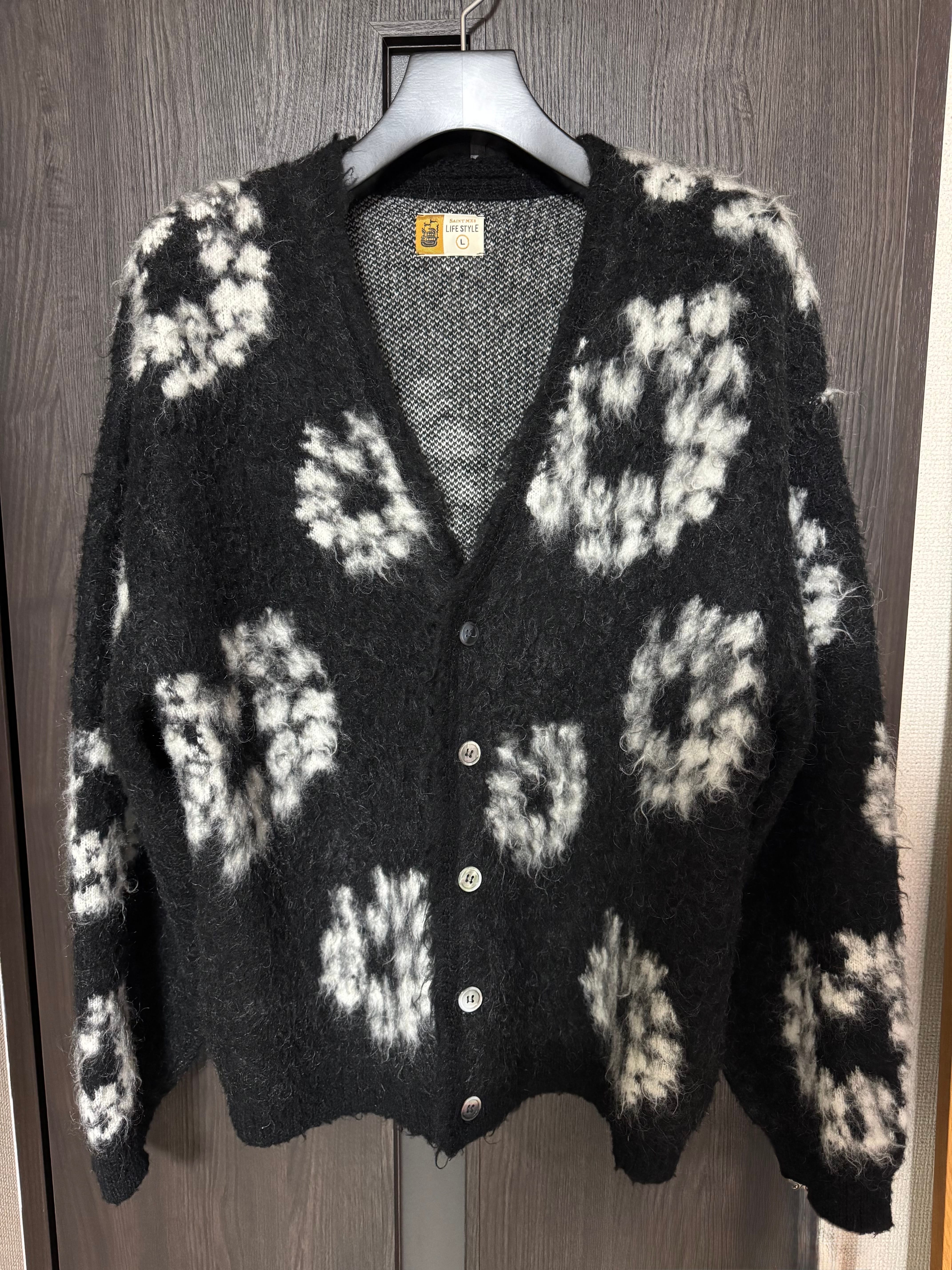 SAINT Mxxxxxx x Denim Tears DT_Mh Cardigan_CT Wreath "Black"