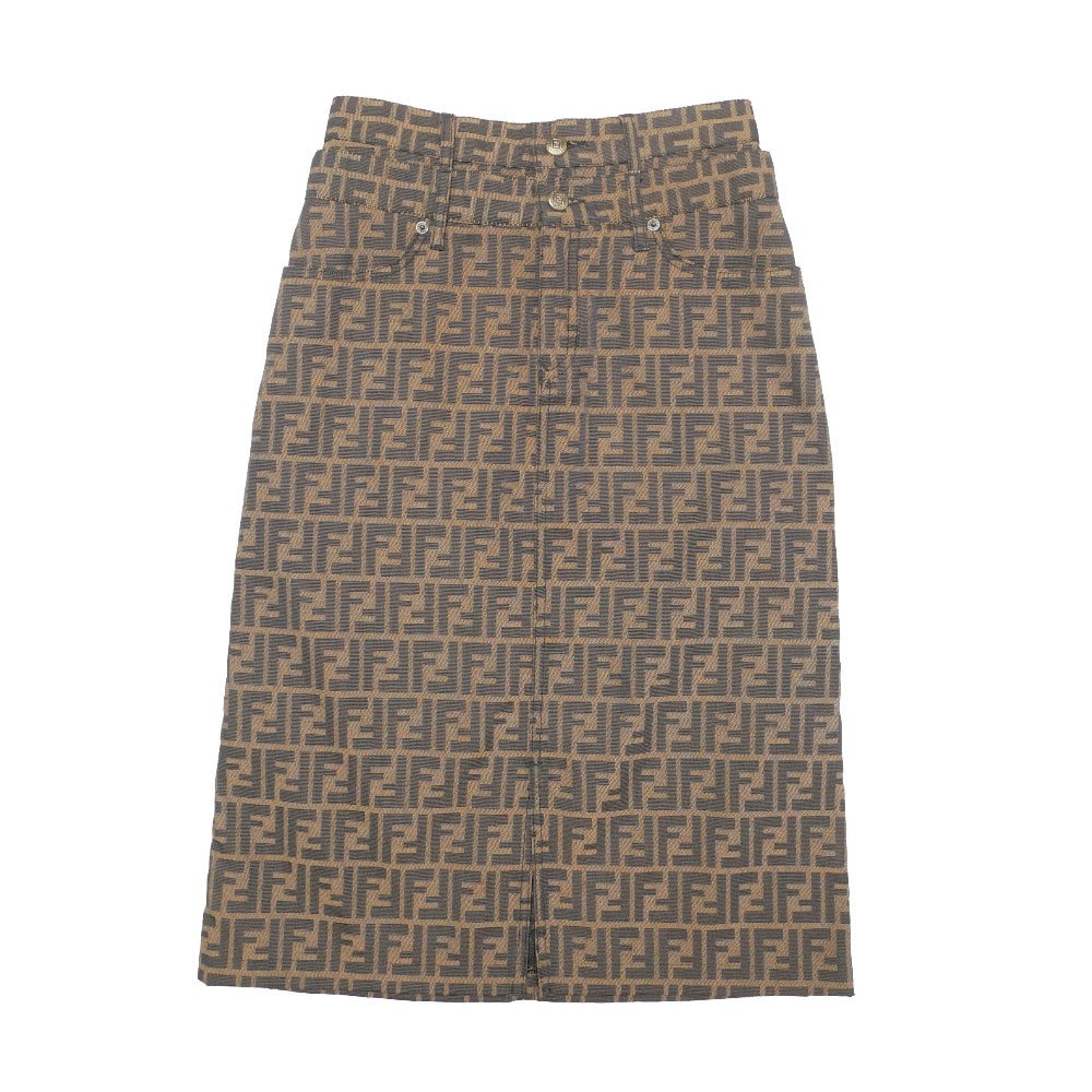■美品■FENDI フェンディ ヴィンテージ スカート サイズ42/36/28 ズッカ タイトスカート ブランド古着【中古】20260529/RA9564