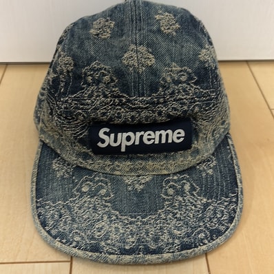 Supreme Bandana Jacquard Denim Camp Cap "Blue" (25SS)