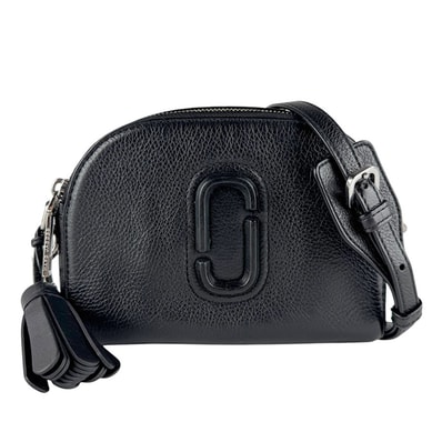 マークジェイコブス MARC JACOBS ショルダーバッグ シャッター クロスボディ レザー ブラック レディース【中古】 z9391