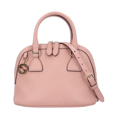 グッチ インターロッキング ショルダーバッグ レザー 449661 ピンク レディース GUCCI 中古