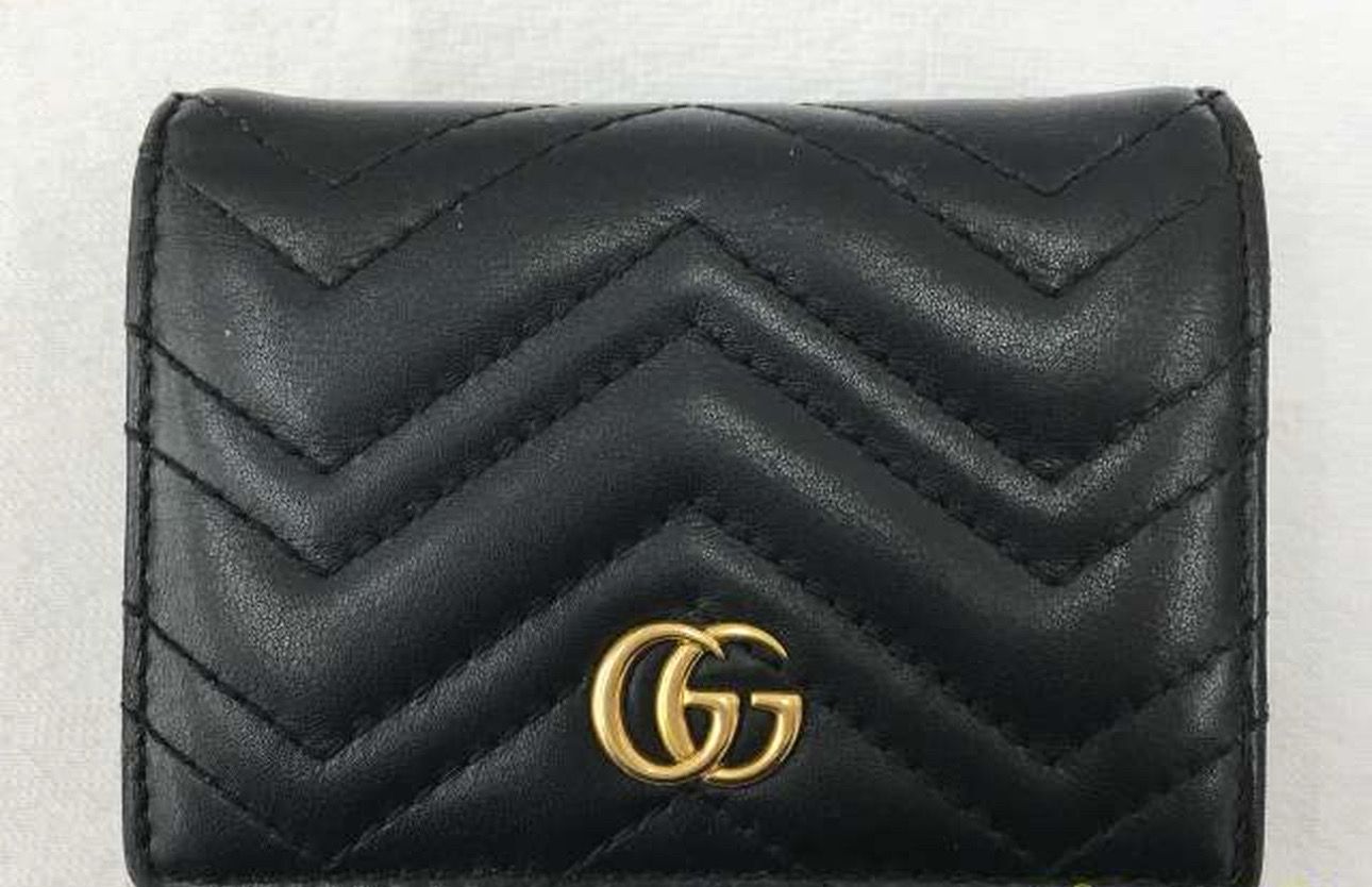 GUCCI GG Marmont Card Case Wallet "Black"