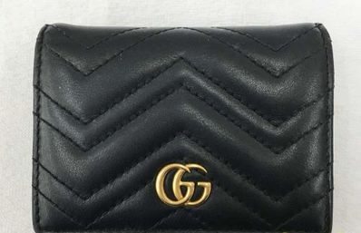 GUCCI GG Marmont Card Case Wallet "Black"