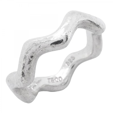 【6jdb0508-k】ティファニー リング ジグザグ シルバー925 10号【中古】レディース