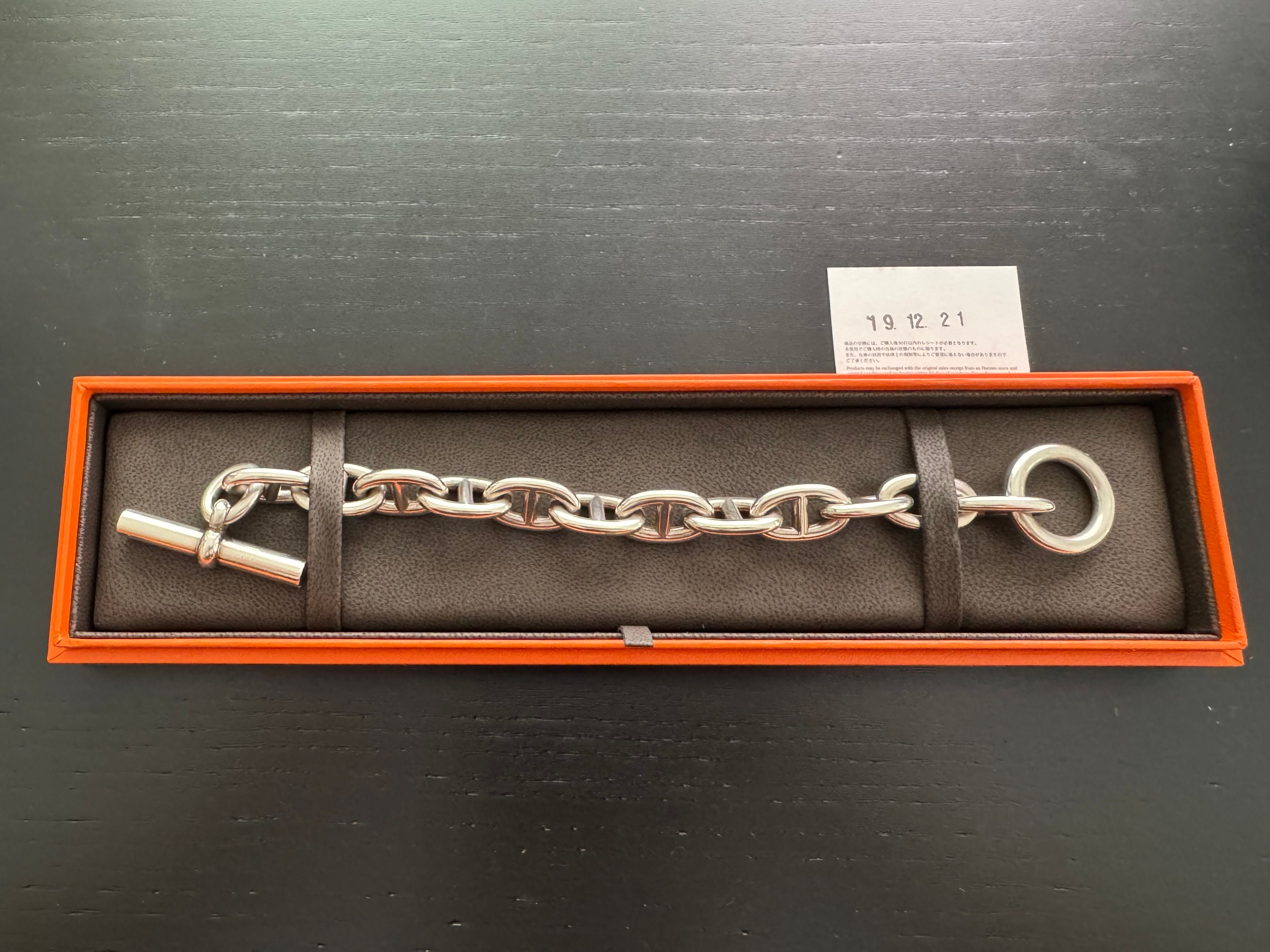 Hermes Chaine D'ancre TGM Bracelet "Silver"