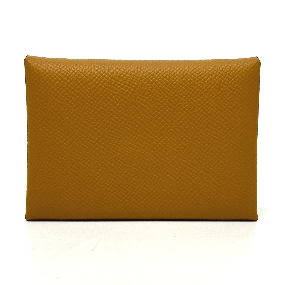 エルメス HERMES カルヴィ デュオ 名刺入れ 二つ折り 財布 コインケース ウォレット カードケース エプソン B刻 セサミ ブラウン 新品