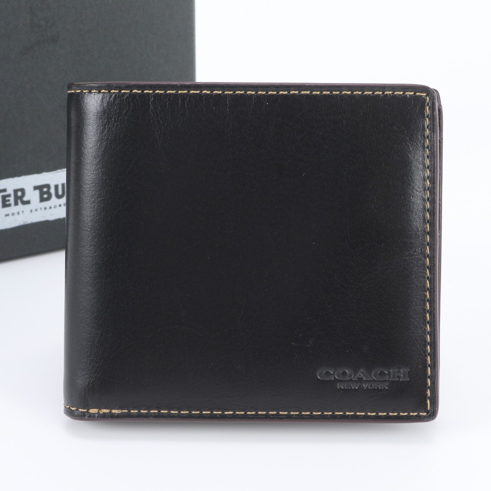 ■美品 コーチ 二つ折り 財布 レザー