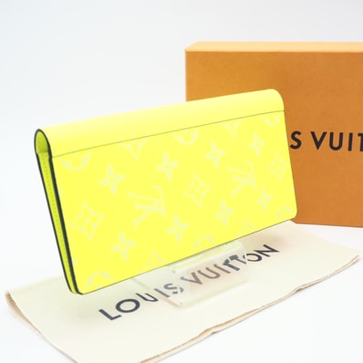 極美品 LOUIS VUITTON ルイ・ヴィトン タイガラマ ポルトフォイユブラザ NM ジョーヌ M30947 長財布 イエロー レザー メンズ
