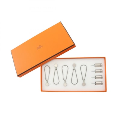 エルメス HERMES ハンギングセット カレ壁掛け用マグネット アクセサリー メタル メンズ レディース シルバー系 【中古】