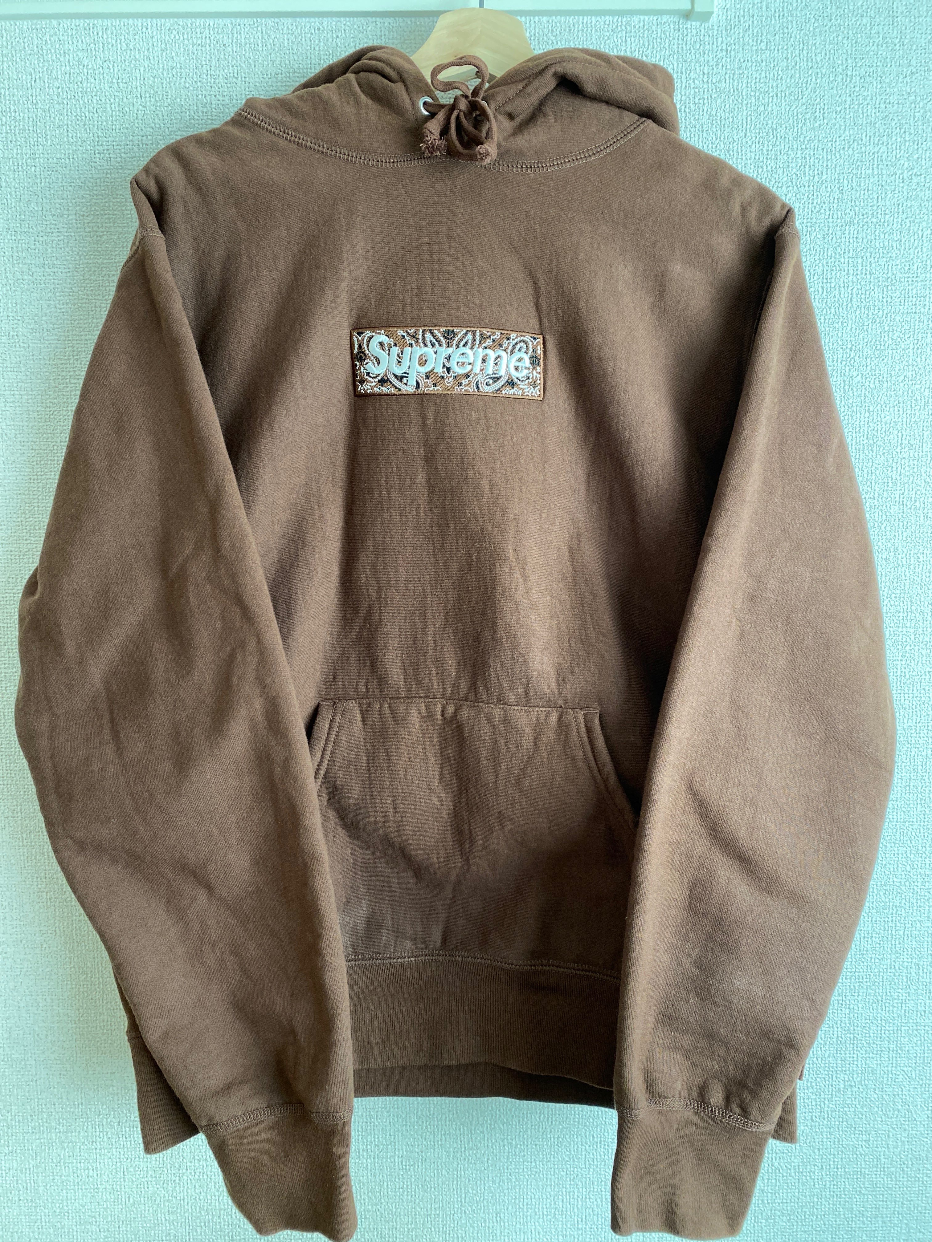 Supreme Bandana Box Logo Hooded Sweatshirt "Brown"