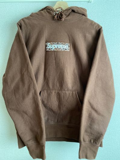 Supreme Bandana Box Logo Hooded Sweatshirt "Brown"