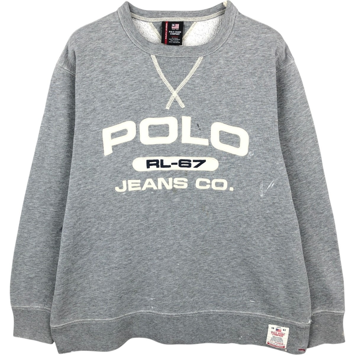 古着 ラルフローレン Ralph Lauren POLO JEANS COMPANY RALPH LAUREN ロゴスウェットシャツ トレーナー メンズM相当/eaa671869