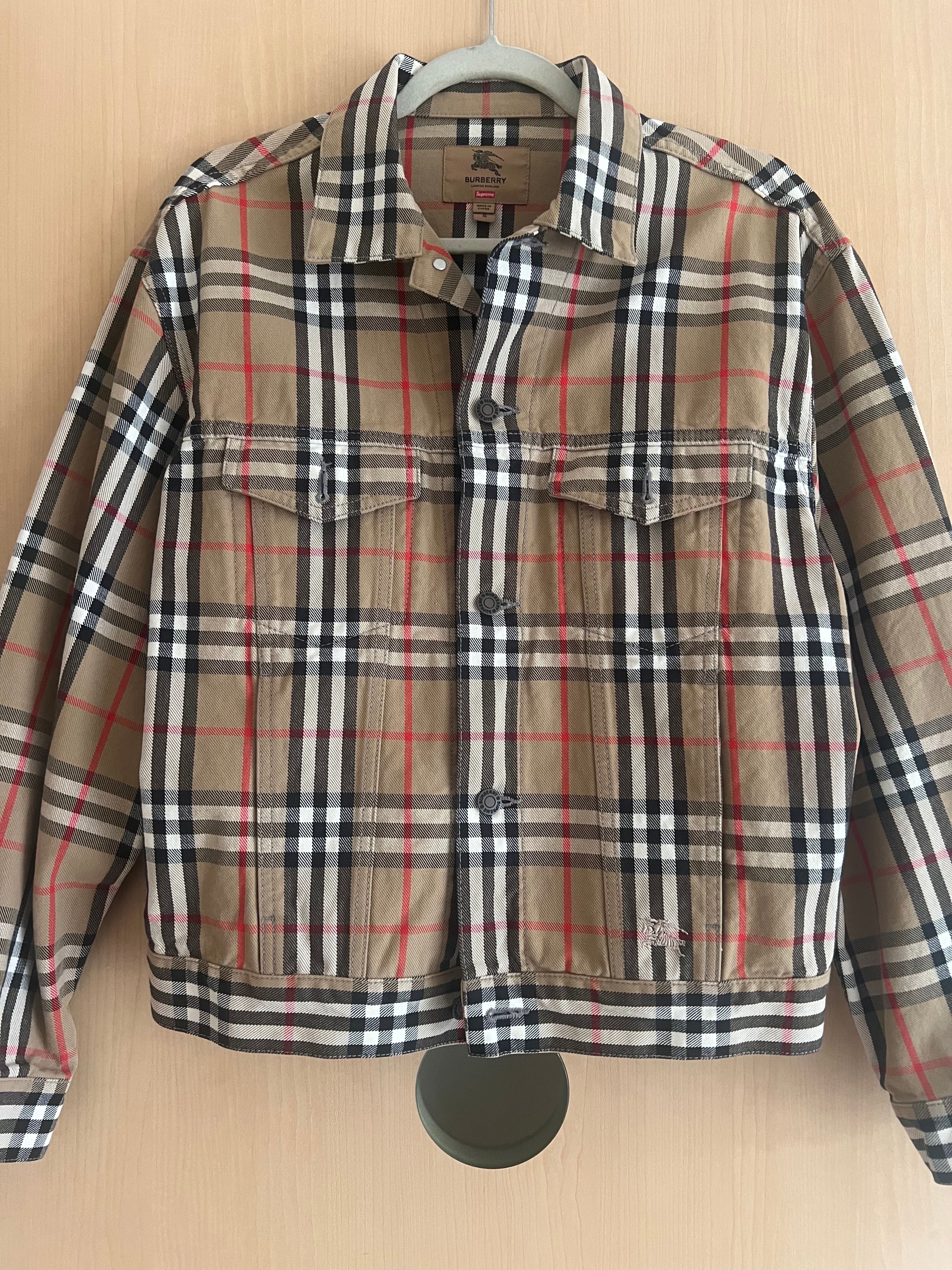 Supreme / Burberry Denim Trucker Jacket "Beige"