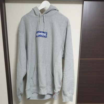 Supreme Bandana Box Logo Hooded Sweatshirt "Grey"