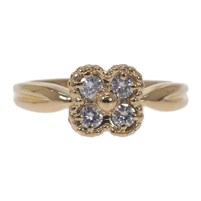 ヴァンクリーフ&アーペル Van Cleef & Arpels アルノ 12号 リング K18イエローゴールド ダイヤモンド #52 レディース【中古】【Aランク】