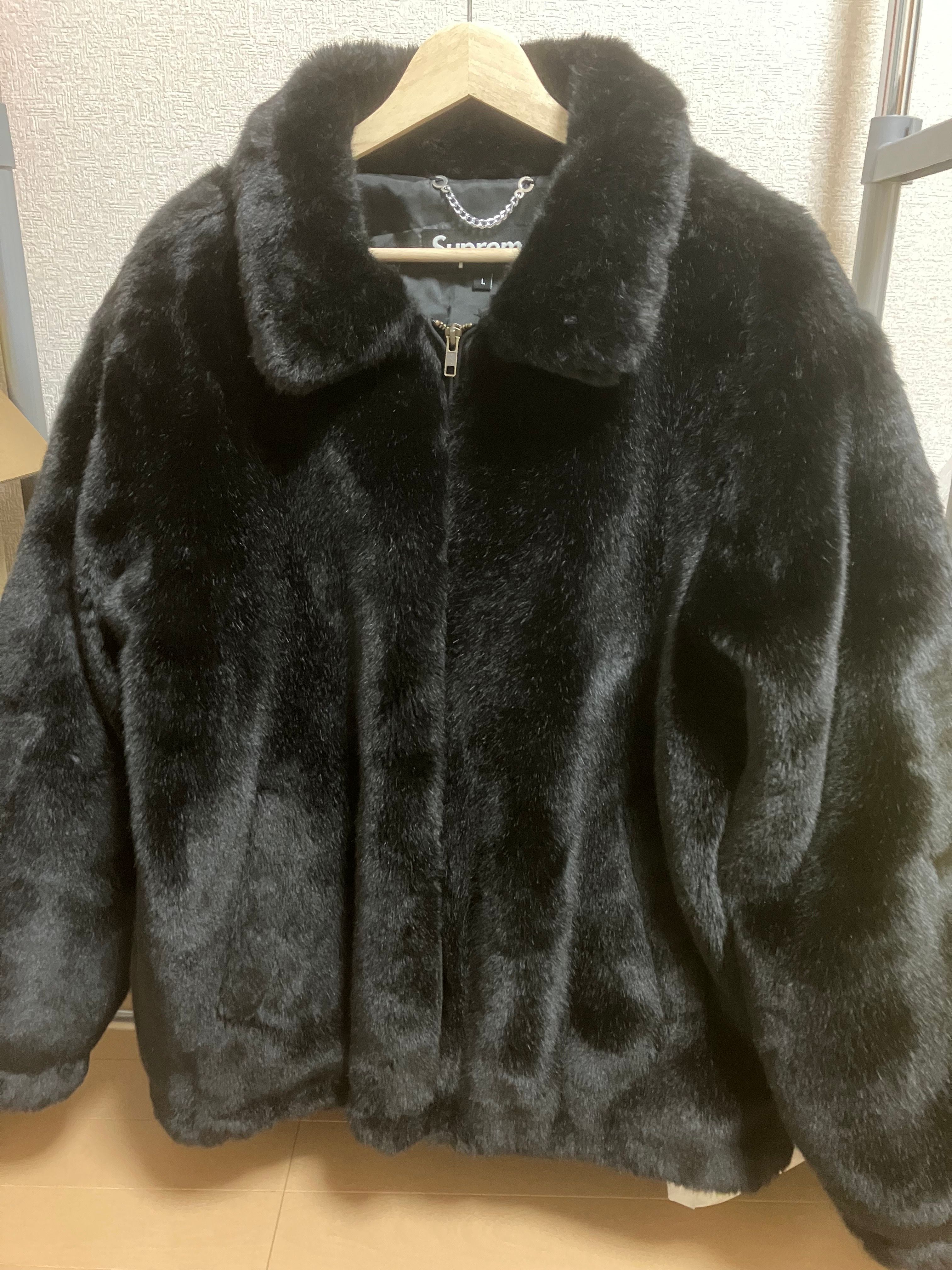 Supreme Faux Fur Bomber Jacket "Black"