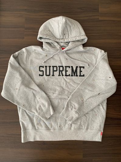 supreme Eyelet Hooded sweatshirtアイレット