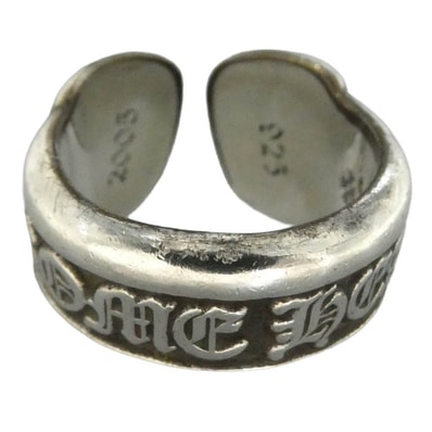 CHROME HEARTS クロムハーツ(原本無) SM SCROLL LABEL スモール スクロール ラベル リング シルバー系 約6号【中古】