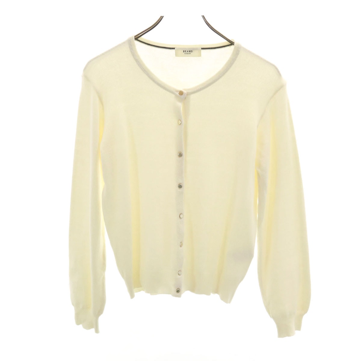 BEAMS HEART ビームスハート 長袖 ニットカーディガン アイボリー系