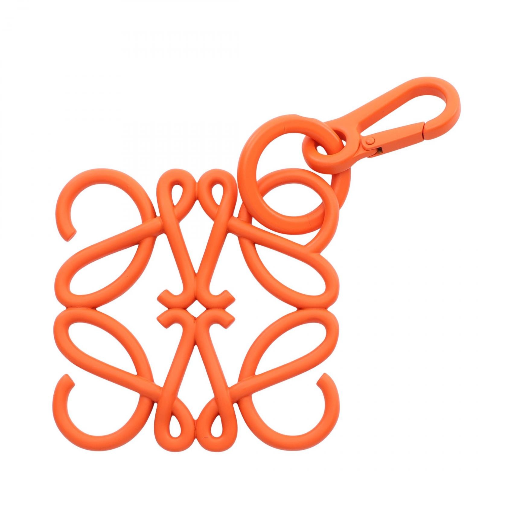 ロエベ LOEWE アナグラム チャーム アクセサリー メタル レディース オレンジ系 【中古】