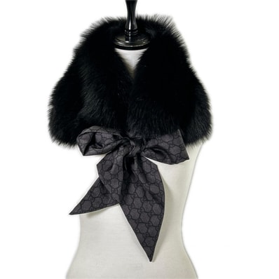 グッチ フォックスファーGG柄ティペット