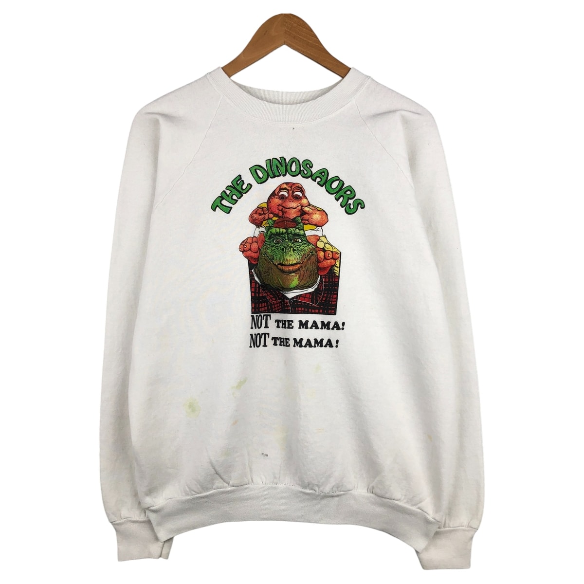 古着 80年代 フルーツオブザルーム FRUIT OF THE LOOM DINOSAUR ダイナソー キャラクタースウェットシャツ トレーナー USA製 メンズXL相当 ヴィンテージ/eaa605285