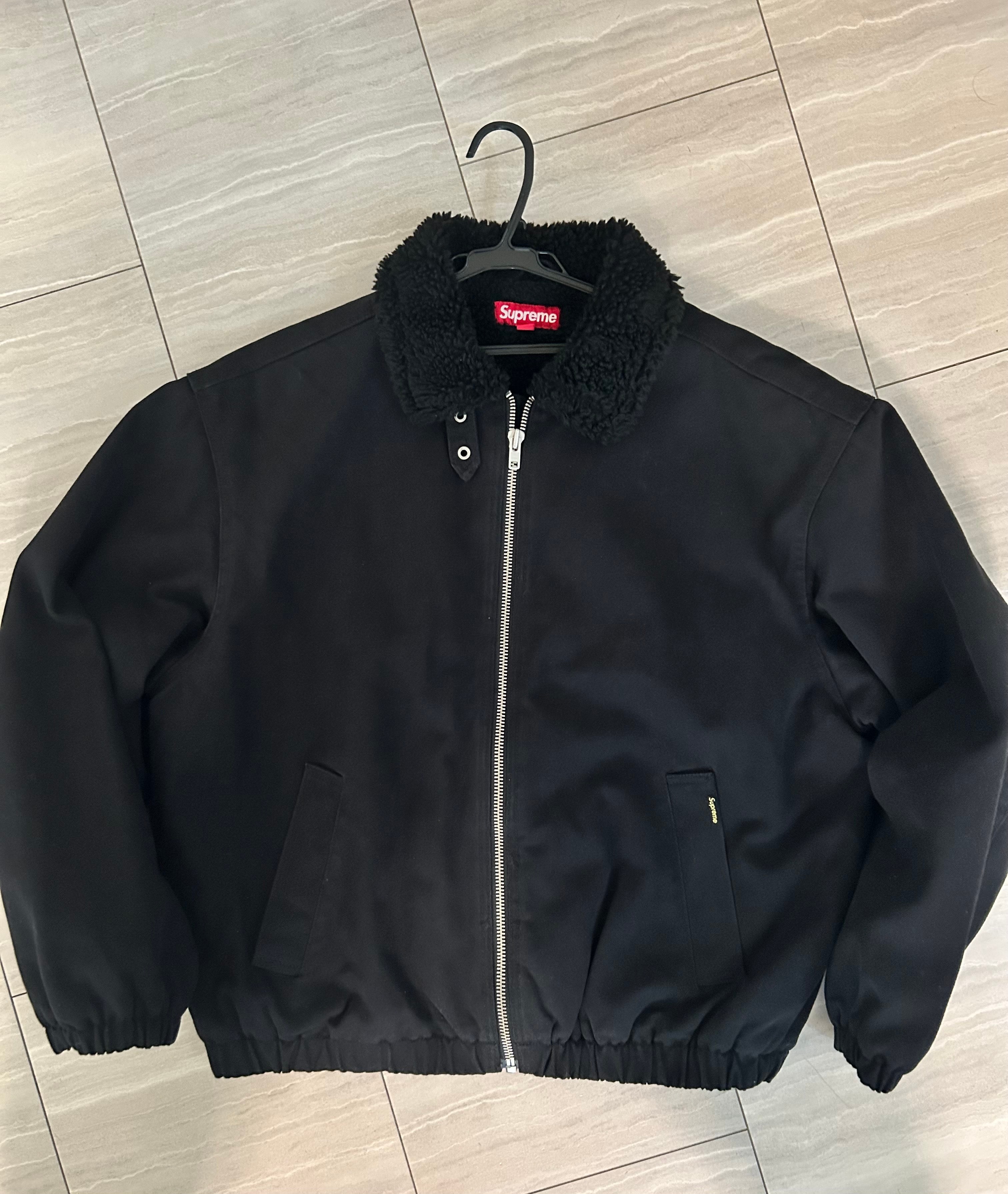 Supreme Faux Shearling Lined Bomber Jacket 