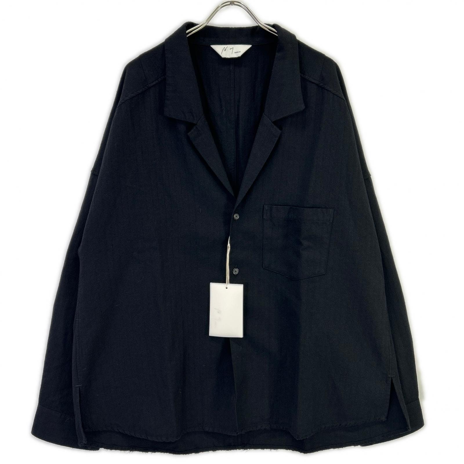 アンセルム 25AW ANC-SH73-A ブラック WASH WOOL TAILORED SHIRT 2