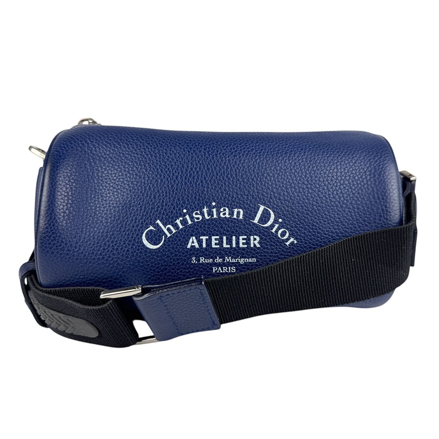ディオール オム DIOR HOMME ショルダーバッグ アトリエ ローラー ボディバッグ レザー ブルー メンズ【中古】 z5275