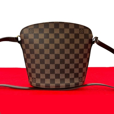 LOUIS VUITTON ルイヴィトン ドルーオ ダミエ レザー PVC ショルダーバッグ ブラウン
11594
