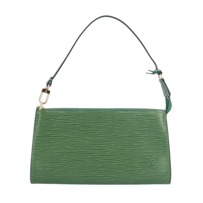 ルイヴィトン ポシェットアクセソワール エピ ハンドバッグ エピレザー M52944 グリーン レディース LOUIS VUITTON 中古