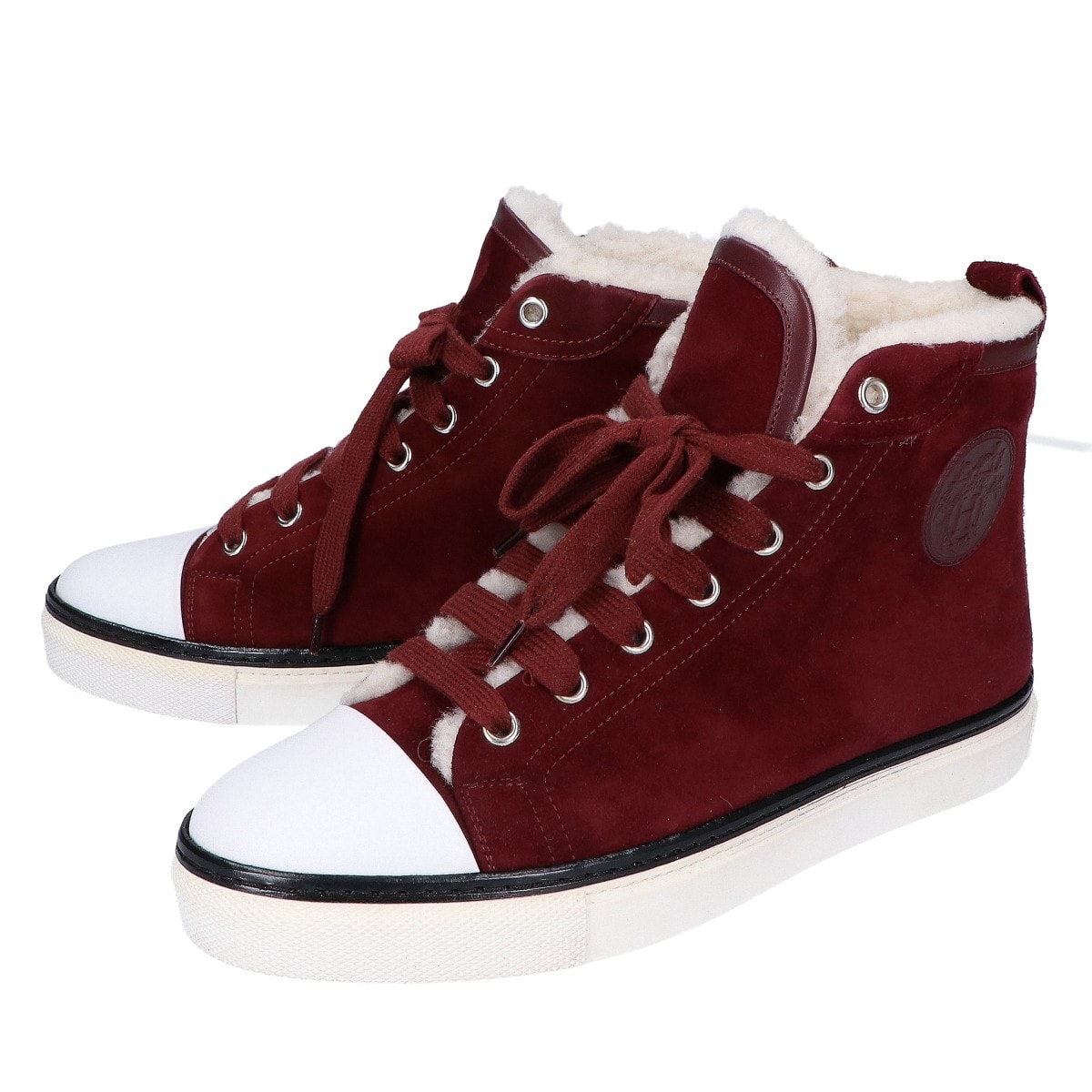 エルメス 【新品同様】JIMMY ジミー ムートン ハイカットスニーカー 37 1/2